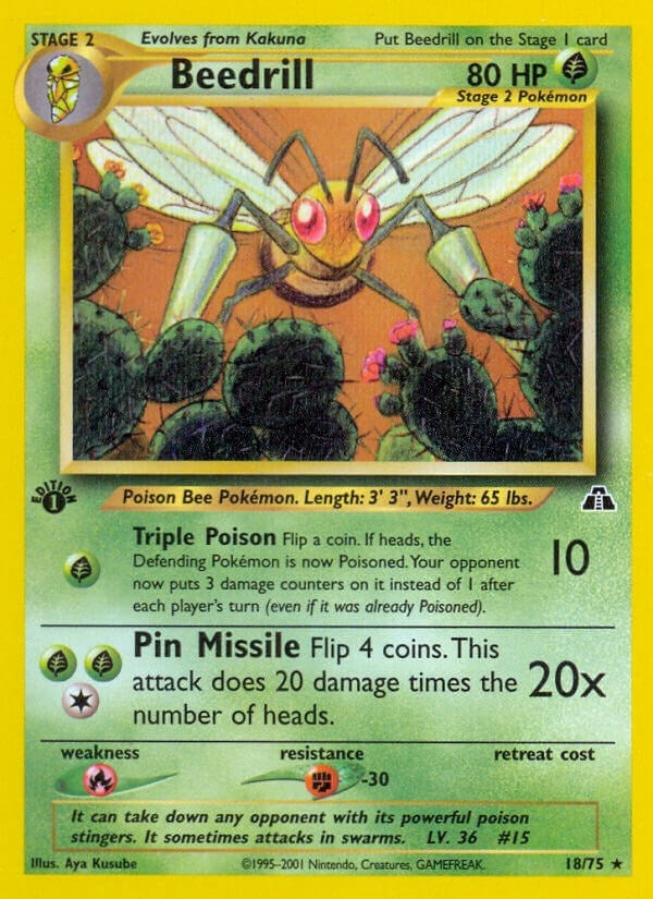 Beedrill (18/75) (Neo Discovery) Pokemon