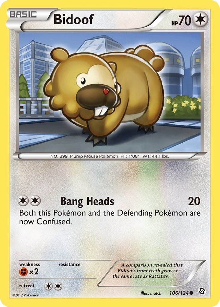 Image for Bidoof (106/124) (Dragons Exalted) (DRX) - Pokemon