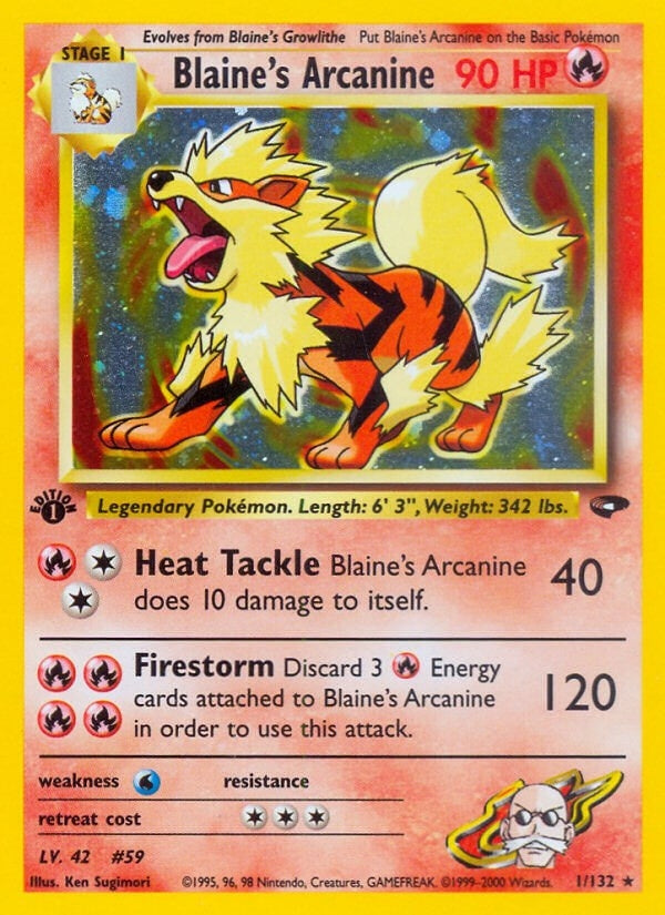 Blaine's Arcanine (001/132) (Gym Challenge) Pokemon