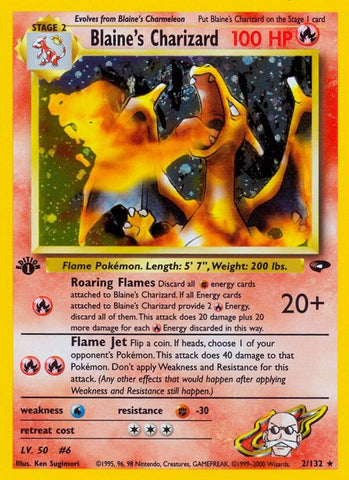 Blaine's Charizard (002/132) (Gym Challenge) Pokemon