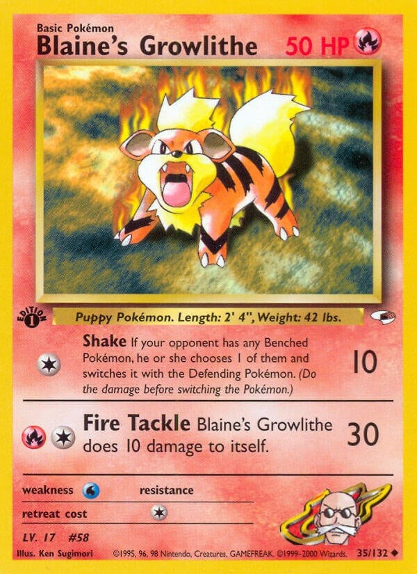 Image for Blaine's Growlithe (35) (035/132) (Gym Heroes) (G1) - Pokemon