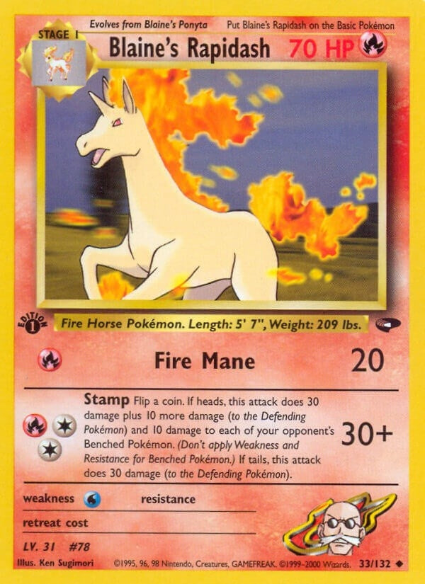 Blaine's Rapidash (033/132) (Gym Challenge) Pokemon