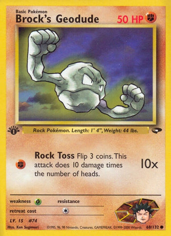 Image for Brock's Geodude (068/132) (Gym Challenge) - Pokemon