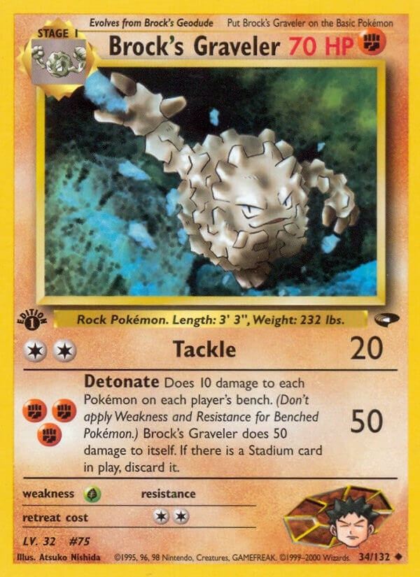 Brock's Graveler (034/132) (Gym Challenge) Pokemon