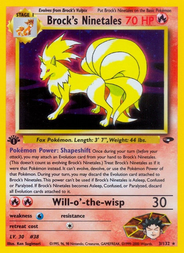 Brock's Ninetales (003/132) (Gym Challenge) Pokemon
