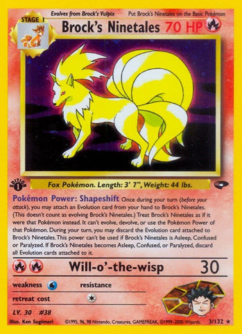 Brock's Ninetales (003/132) (Gym Challenge) Pokemon