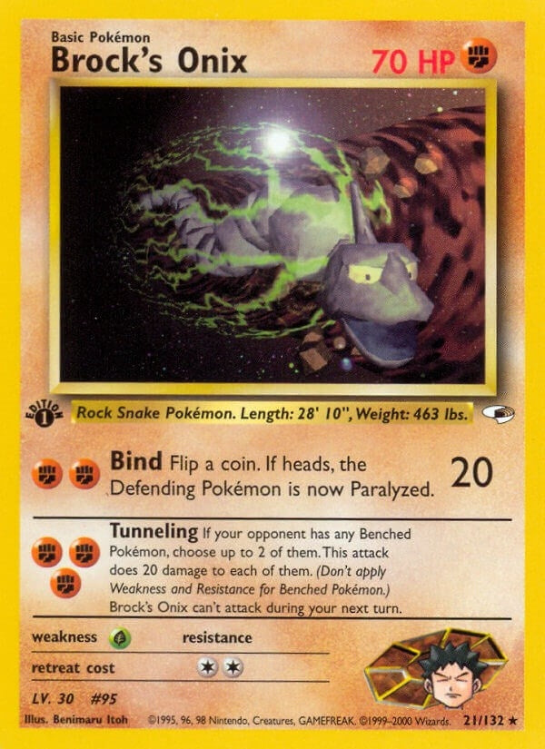 Brock's Onix (21) (021/132) (Gym Heroes) Pokemon