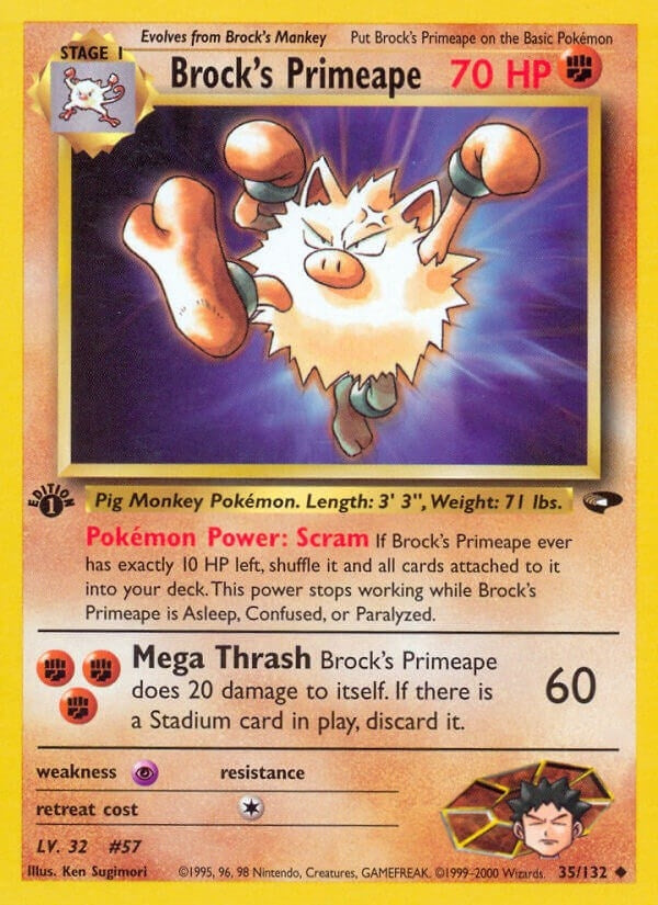 Brock's Primeape (035/132) (Gym Challenge) Pokemon