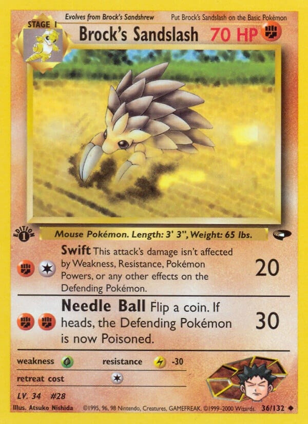Brock's Sandslash (036/132) (Gym Challenge) Pokemon