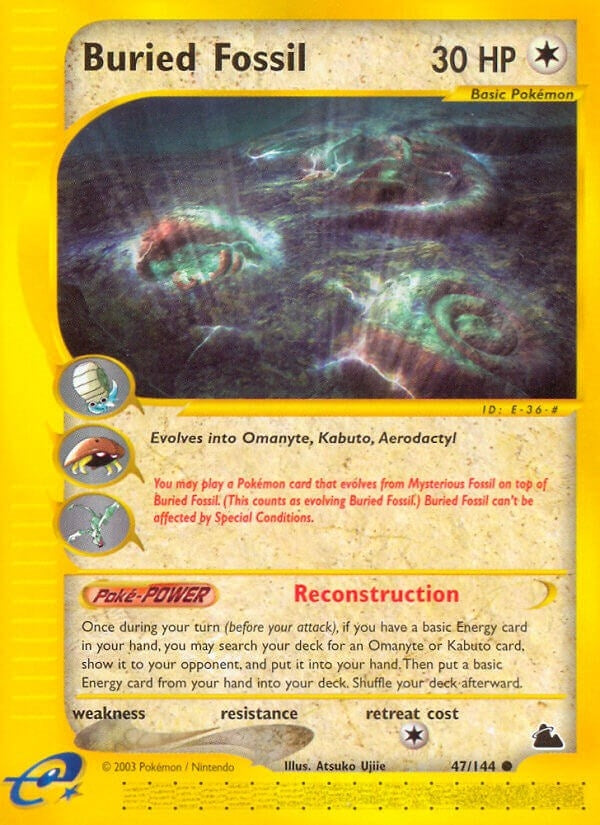Buried Fossil (047/144) (Skyridge) (SK) Pokemon