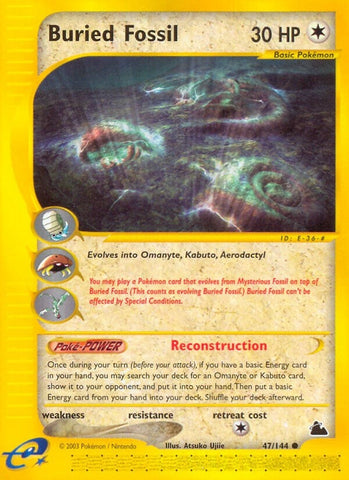 Buried Fossil (047/144) (Skyridge) (SK) Pokemon