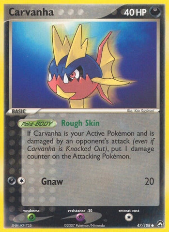 Carvanha (47/108) (Power Keepers) Pokemon