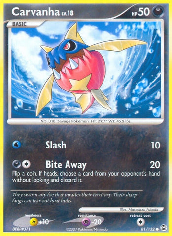 Carvanha (81/132) (Secret Wonders) Pokemon