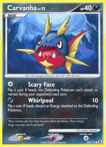 Image for Carvanha (58/111) (Rising Rivals) - Pokemon