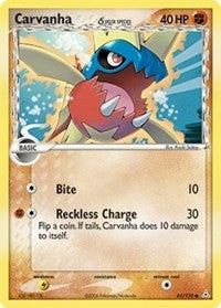 Carvanha (Delta Species) (61/110) (EX Holon Phantoms) Pokemon