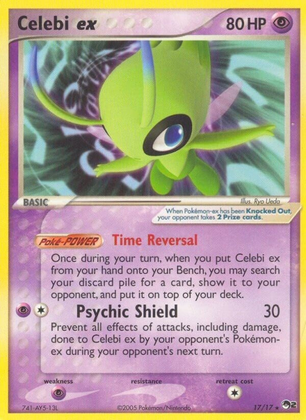 Image for Celebi ex (Non-Holo) (017/017) (POP Series 2) (POP) - Pokemon