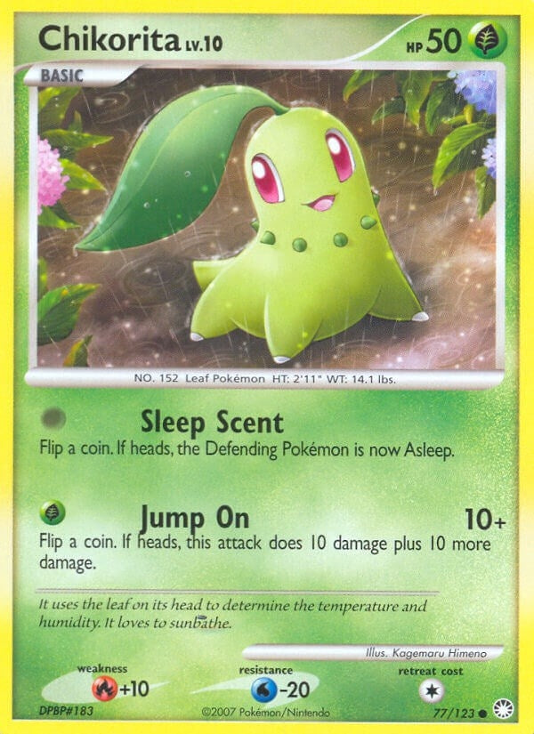 Chikorita (77/123) (Mysterious Treasures) Pokemon