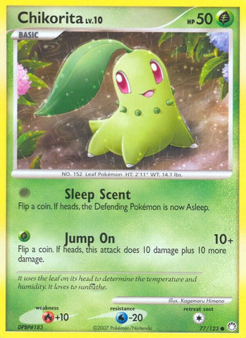Chikorita (77/123) (Mysterious Treasures) Pokemon