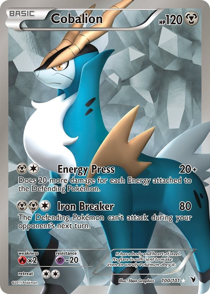 Image for Cobalion (100 Full Art) (100/101) (Noble Victories) (NVI) - Pokemon