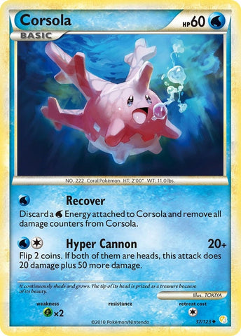 Corsola (37/123) (HeartGold SoulSilver) Pokemon