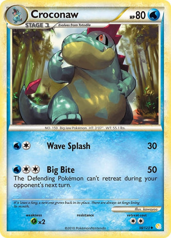 Croconaw (38/123) (HeartGold SoulSilver) Pokemon