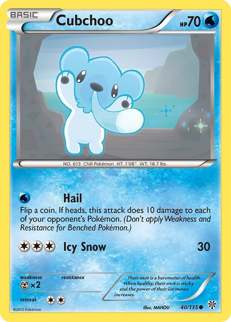 Image for Cubchoo (40/135) (Plasma Storm) (PLS) - Pokemon