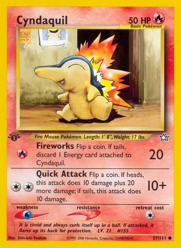 Cyndaquil (57) (057/111) (Neo Genesis) Pokemon