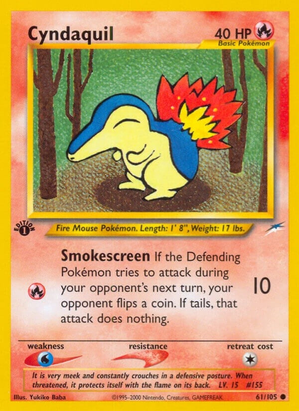 Cyndaquil (061/105) (Neo Destiny) Pokemon