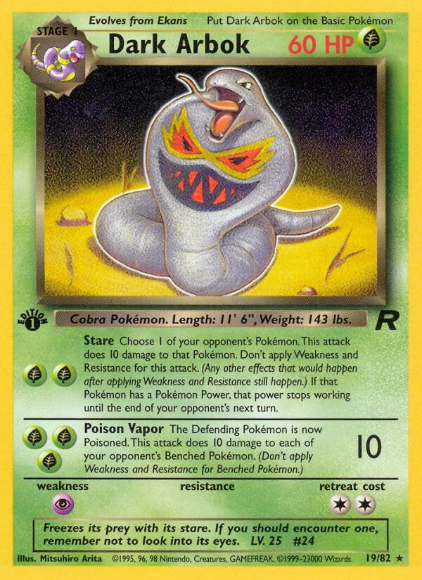 Dark Arbok (19) (19/82) (Team Rocket) Pokemon