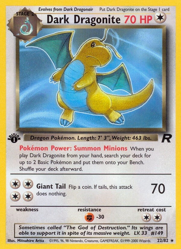 Dark Dragonite (22) (22/82) (Team Rocket) Pokemon