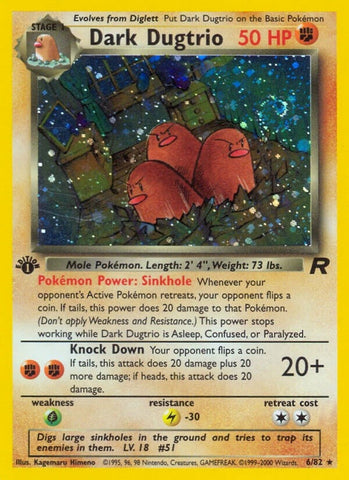 Dark Dugtrio (6) (06/82) (Team Rocket) Pokemon