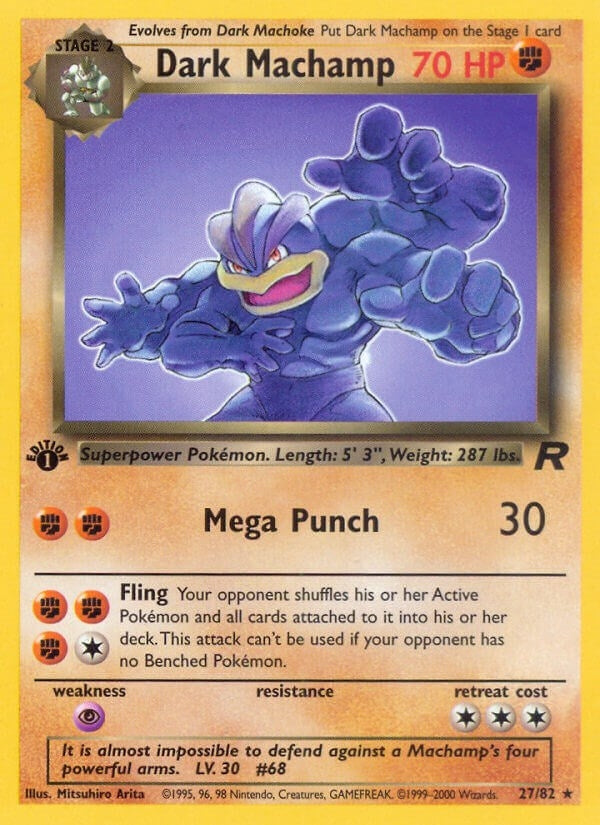 Dark Machamp (27) (27/82) (Team Rocket) Pokemon
