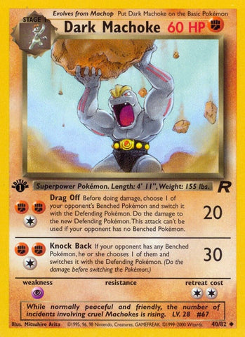 Dark Machoke (40/82) (Team Rocket) (TR) Pokemon