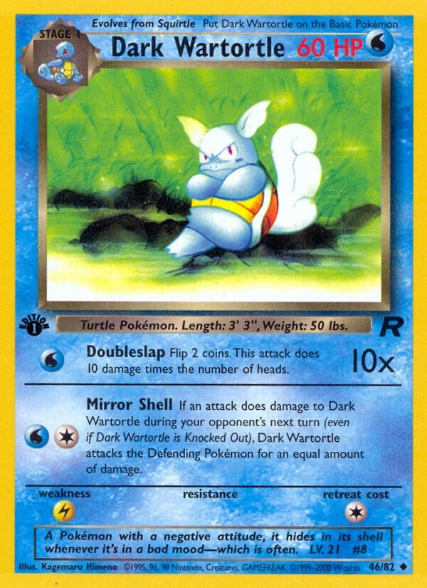 Dark Wartortle (46/82) (Team Rocket) (TR) Pokemon