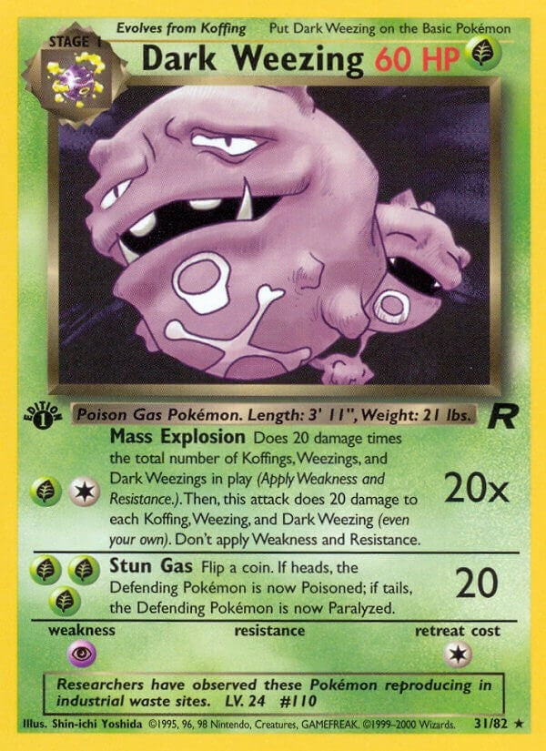 Dark Weezing (31) (31/82) (Team Rocket) Pokemon