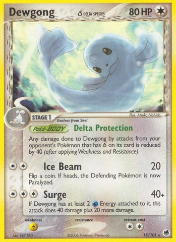 Image for Dewgong (Delta Species) (15/101) (Dragon Frontiers) - Pokemon