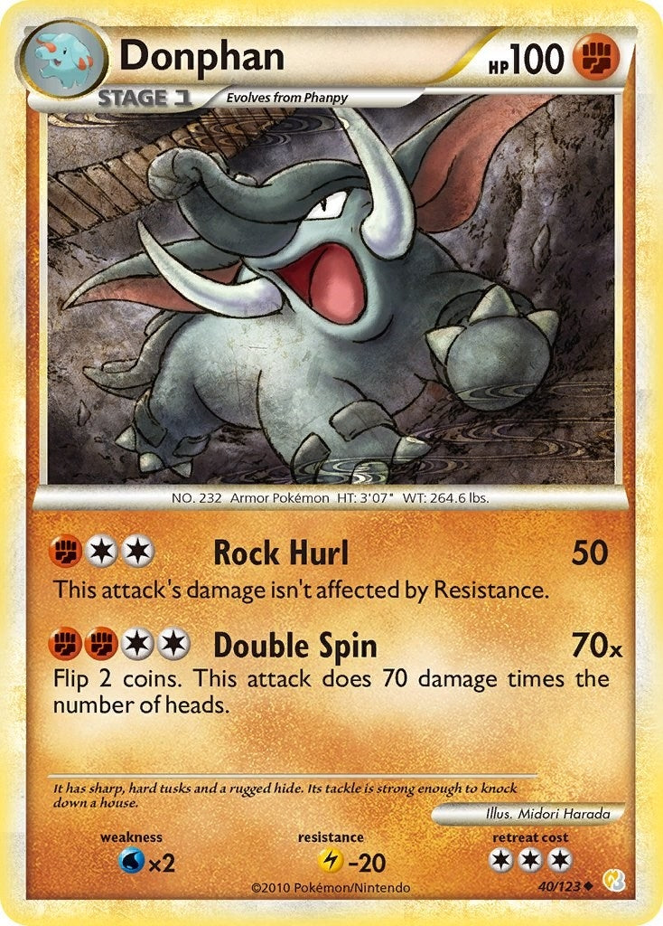 Donphan (40/123) (HeartGold SoulSilver) Pokemon