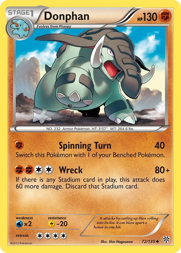 Image for Donphan (72/135) (Plasma Storm) (PLS) - Pokemon
