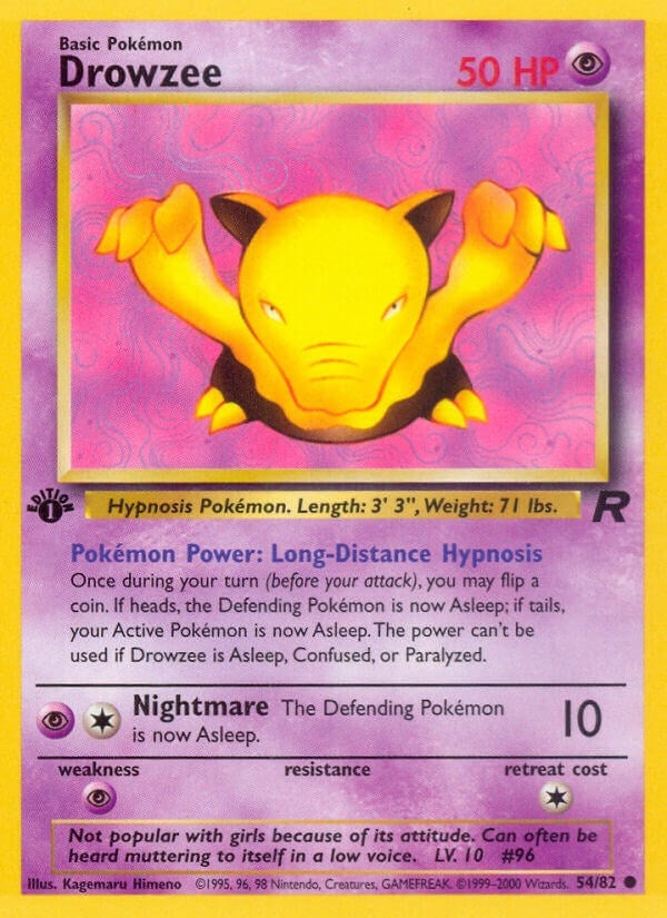Drowzee (54/82) (Team Rocket) Pokemon