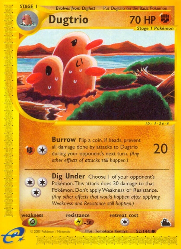 Dugtrio (052/144) (Skyridge) Pokemon