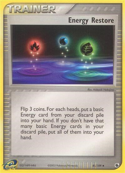 Energy Restore (81/109) (EX Ruby and Sapphire) Pokemon