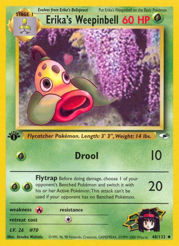 Erika's Weepinbell (48) (048/132) (Gym Heroes) Pokemon
