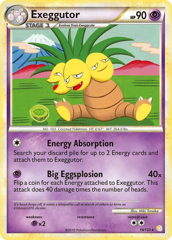Exeggutor (18/123) (HeartGold SoulSilver) (HS) Pokemon