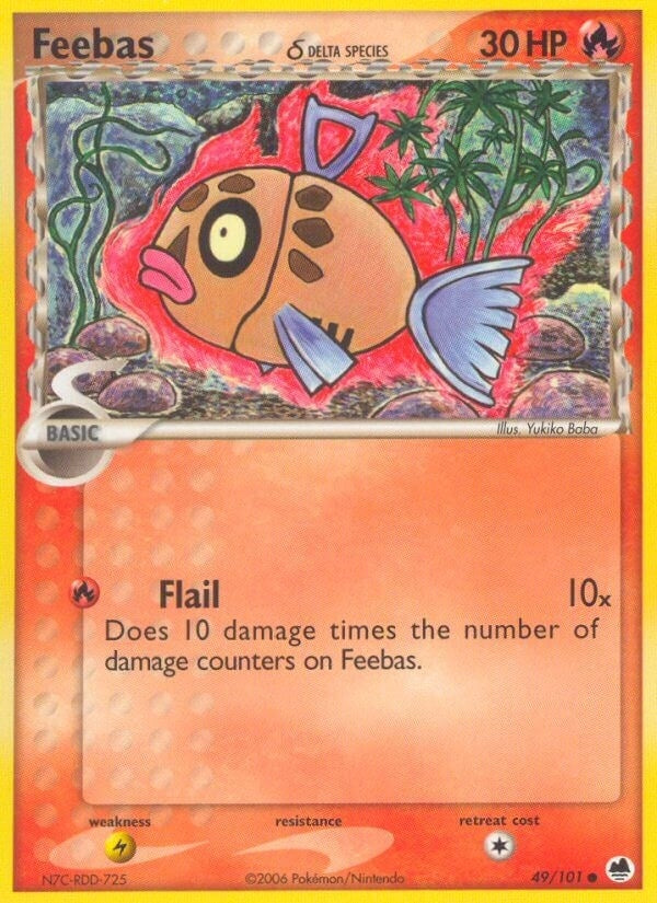 Image for Feebas (Delta Species) (49/101) (Dragon Frontiers) - Pokemon
