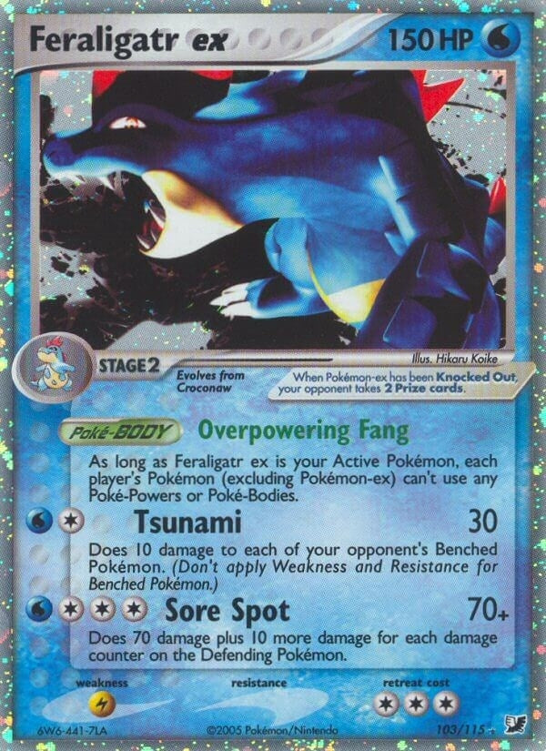Image for Feraligatr ex (103/115) (EX Unseen Forces) (UF) - Pokemon