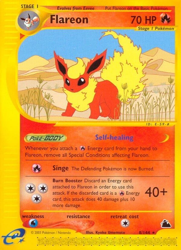 Image for Flareon (8) (008/144) (Skyridge) - Pokemon