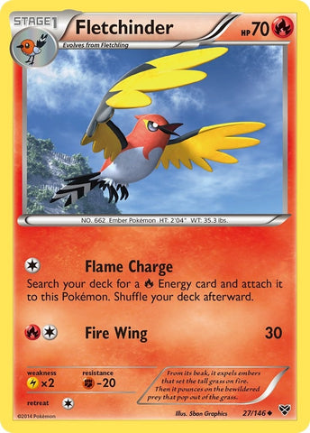 Image for Fletchinder (27/146) (XY Base Set) - Pokemon
