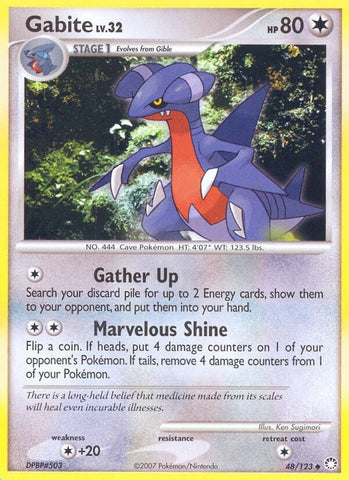 Gabite (48/123) (Mysterious Treasures) Pokemon