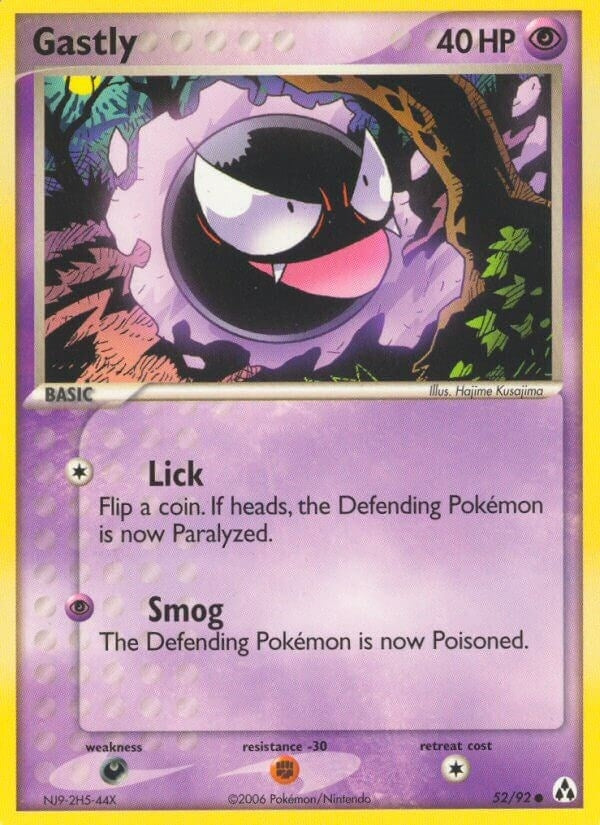 Gastly (52/92) (EX Legend Maker) Pokemon