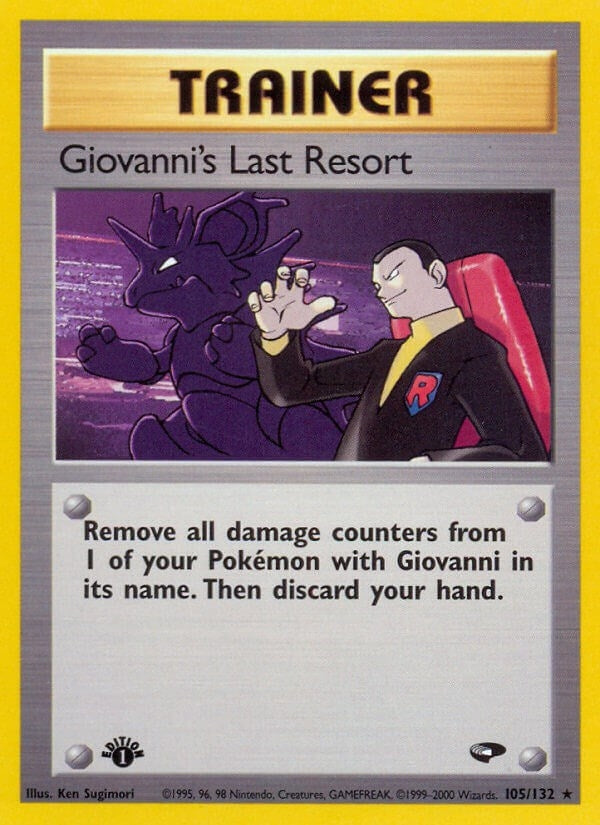 Giovanni's Last Resort (105/132) (Gym Challenge) Pokemon